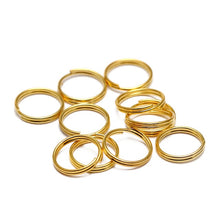 Load image into Gallery viewer, 200pcs/lot 5 6 7 8 10 12 14 mm Open Jump Rings Double Loops Gold Color Split Rings Connectors For Jewelry Making