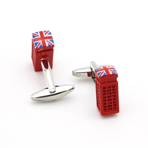 Factory Retail Novelty Cufflinks 29 Designs Option Police box/ Whiskey/ Coffee Cup/ Beer Cap/Cube/ Chaplin Design Cuff Links