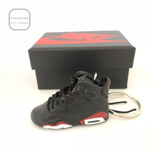 Personality DIY Air Jordan Generation AIR JORDAN1-13 Stereo 3D Sneaker Model Keychain For Gift with mini box and mini shoe bag